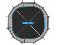 Load image into Gallery viewer, Large Square Trampoline S113 - Best Seller