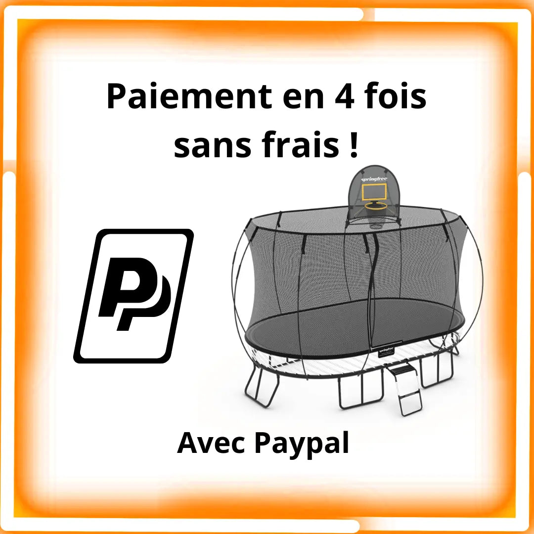 Achetez votre trampoline Springfree avec Paypal
